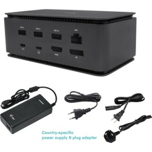 i-Tec USB4 Metal Docking station Dual 4K HDMI DP with Power Delivery 80 W + i-tec Universal Charger 112 W USB4DUALDOCK100W