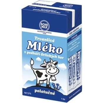 Bohemilk trvanlivé mléko polotučné 1,5% 1 l