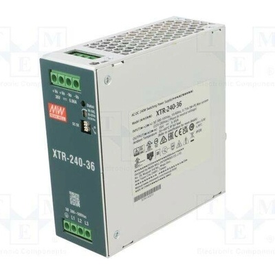 MEAN WELL XTR-240-36 Napájecí zdroj: spínaný; na lištu DIN; 240W; 36VDC; 0÷6,66A; OUT: 1