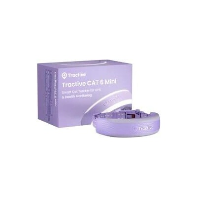 Tractive CAT 6 Mini – pro kočky a monitor zdraví s integrovaným obojkem fialový