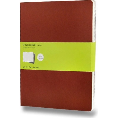 Moleskine Sešity Cahier B5 čistý 3 ks červené