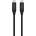 Belkin USB4 USB-C to USB-C Cable, 4K, 100W, 40Gbps - USB4 кабел за устройства с USB-C порт (80 см) (черен)