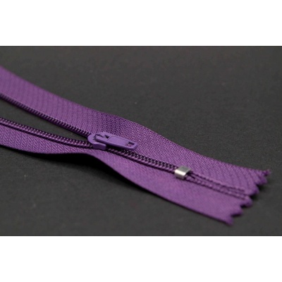Nedeliteľný jemný plastový špirálový zips (veľkosť číslo 3) rôzne farby - dĺžka 12 cm - 60 cm 18 cm Fialová Vatikán
