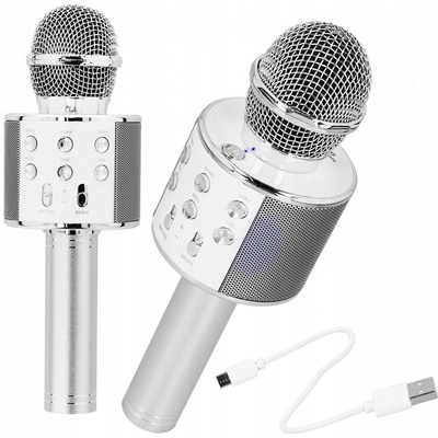 WSTER WS 858 Karaoke bluetooth mikrofón strieborný
