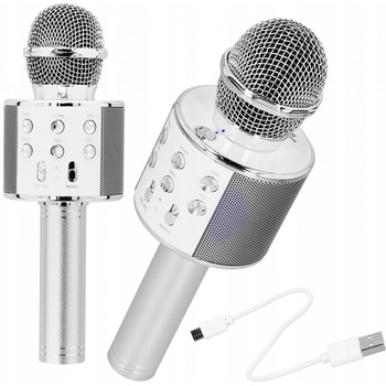 WSTER WS 858 Karaoke bluetooth mikrofón strieborný