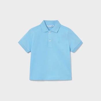 MAYORAL Поло тениска къс ръкав памук basic в небесно син цвят за мини момче Mayoral