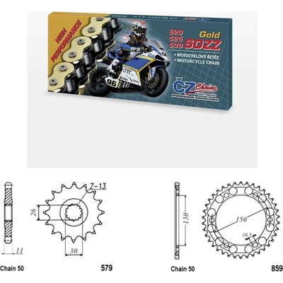 ČZ Řetězová sada Yamaha XJR 1300 02-03