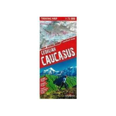 mapa Georgian Caucasus 1:75 t. Svaneti+Kazbek+Tusheti/Khevsureti laminovaná