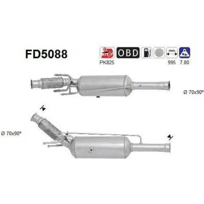 Filtr sazových částic, výfukový systém AS FD5088