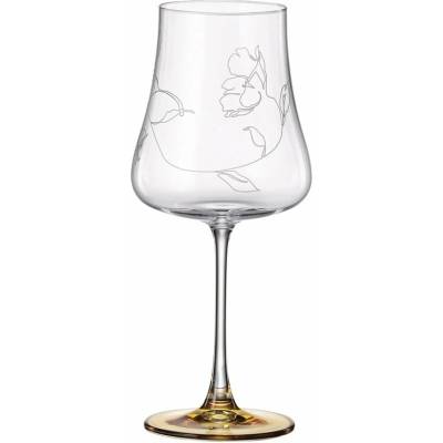 Crystal Bohemia BOHEMIA IDUNA AMBER BOTTOM POHÁR NA VÍNO 6 x 650 ml