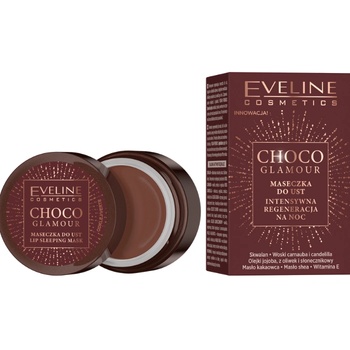 Eveline Lip Sleeping Mask Choco Glamour Intense Overnight Lip Regeneration Балсам за устни 12ml