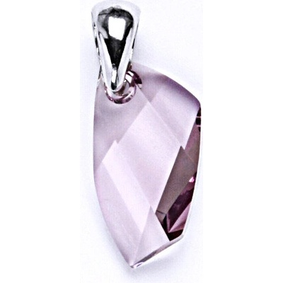 Čištín Stříbrný přívěšek s krystalem Swarovski light ametyst, P 1302