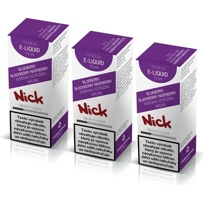 Nick Blueberry Blackberry Raspberry 3 x 10 ml 6 mg