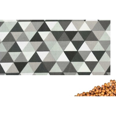 VFstyle nahrievací vankúšik s čerešňovými kôstkami 30x15 cm Triangles sivé
