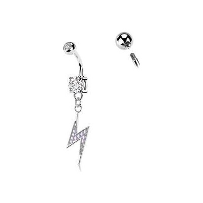 Šperky4U piercing do pupíku blesk WP0056-ST