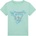 GUESS Зелена тениска със сребристо лого Guess с глитери и цветя за момиче