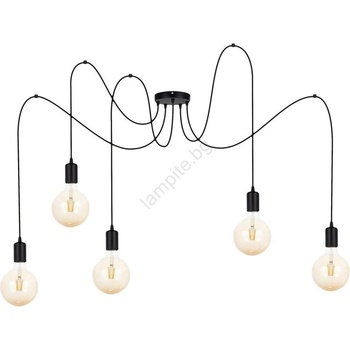 BELIS Пендел MIROS 5xE27/60W/230V паяк черен (BE0746)