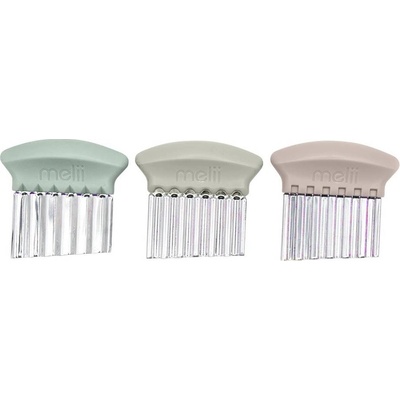 Melii Комплект вълнообразни ножове Melii - Sage, oatmilk & ivory, 3 броя (ML20110)
