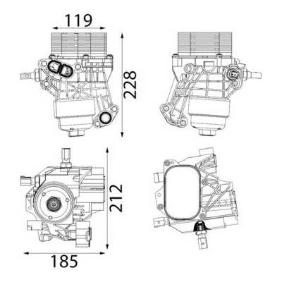 Olejový chladič, motorový olej MAHLE CLC 466 000S (CLC466000S)