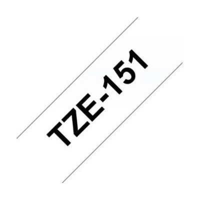 Páska do tiskárny štítků Brother TZ-151, 24mm, černý/průsvitný, O