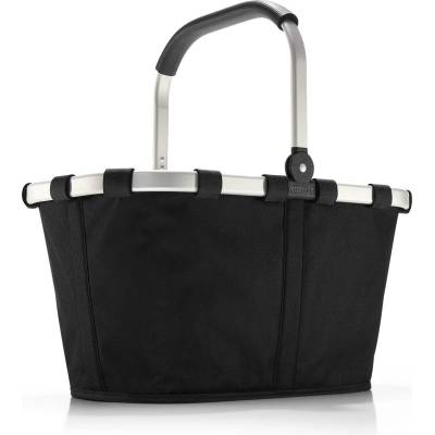 Reisenthel carrybag in black - sturdy shopping basket with plenty of storage space and practical inner pocket - elegant and water-repellent design - BK7003