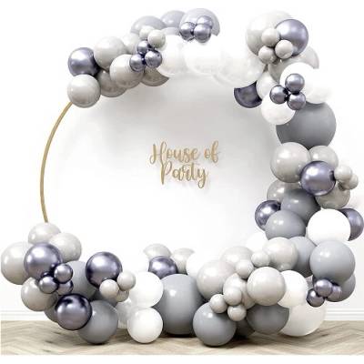 LUKY Balónková girlanda Silver Happy
