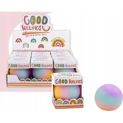 Antistresový míček duha mix motivů