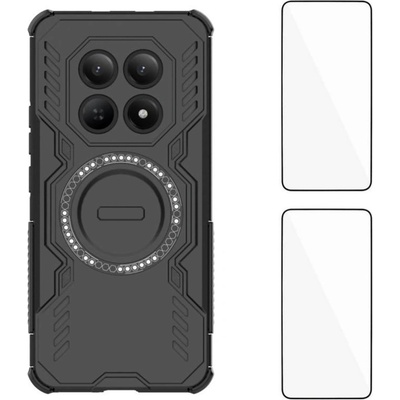 Xiaomi Магнитен калъф WANLONFENG DJ за Xiaomi Poco M8 5G / Redmi Note 15 5G с 2 бр. Стъклени Протектори - PC+TPU - 4 Цвята