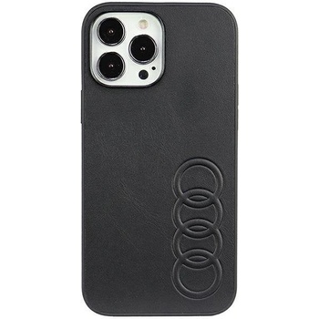Audi Кейс Audi Synthetic Leather за iPhone 13 Pro Max 6.7", черен / черен, твърд, AU-TPUPPCIP13PM-TT/D1-BK (6955250226363)