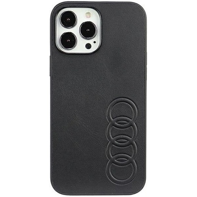 Audi Кейс Audi Synthetic Leather за iPhone 13 Pro Max 6.7", черен / черен, твърд, AU-TPUPPCIP13PM-TT/D1-BK (6955250226363)