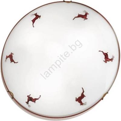 Kolarz 731.12. 4.103-Плафон NONNA 2xE27/60W/230V pr. 40 см елен червен (KL0278)