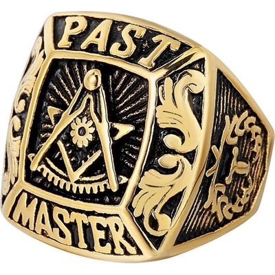 Steel Edge prsten z chirurgické oceli WJHZ1561 Svobodní zednáři