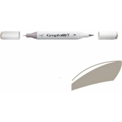 Lihová fixa GRAPH'IT oboustranná Brush & Fine, Warm Grey 4