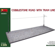 MiniArt Cobblestone Road w/Tram Line Injection Mold 36065 1:35