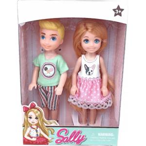  Мини куклички 13см. 2 бр. комплект Sally 7723-В