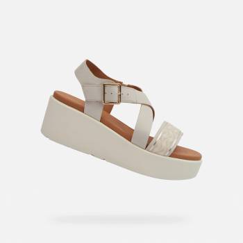 Geox Кремави дамски сандали Geox Xand 2.2S Geox | Byal | ЖЕНИ | 36