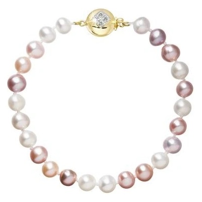 Pavona perlový náramek z říčních perel se zapínáním ze 14 karátového zlata 923004.3/9270A multi