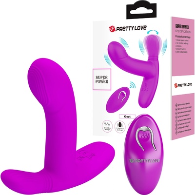 Pretty Love Vibrator Geri Super Power Dual Stimulator Purple