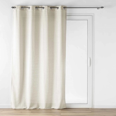 Douceur d'intérieur Béžová záclona s efektem lnu, LUOLINE, 140 x 240 cm béžová