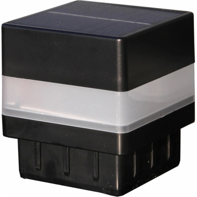 Floraworld Solární LED krytka na sloupek antracitová, 2 ks, 6 x 6 cm