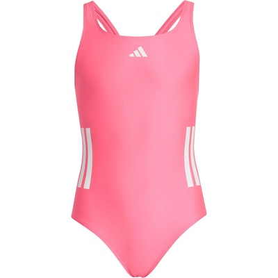 Adidas Детски бански костюм adidas Kid's 3 Stripes Bold Swimsuit - Lucid Pink / White - размер 170 (EU) (750-1881-0418)