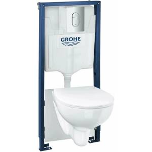 GROHE Комплект тоалетна чиния Grohe Bau Ceramic Rapid SL с капак, клапа и скрито казанче (36504000)