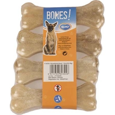 DUVO + BONES! Lisovaná byvolia kosť 10 cm 4 ks