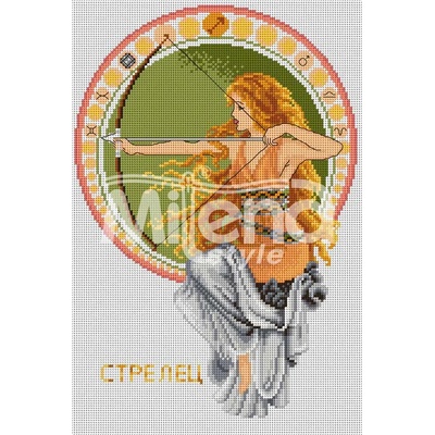 Milena Style Зодия Стрелец - гоблен със схема конци Ariadna 1: 4