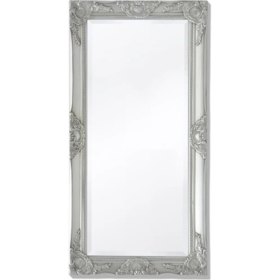 vidaXL Стенно огледало, бароков стил, 100x50 см, сребристо (243681)
