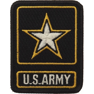 Nášivka textilná 101 Inc US Army Star - čierna-žltá