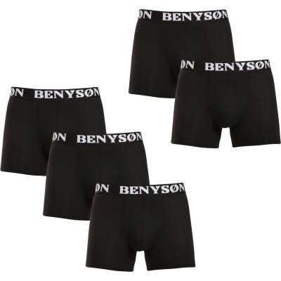 Benysøn Комплект от пет - мъжки боксерки Benysøn черни Benysøn | Cheren | МЪЖЕ | XXL