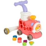 Moni Играчка за прохождане 3 в 1 Moni Toys - Happy Train, розов (112497) - ozone