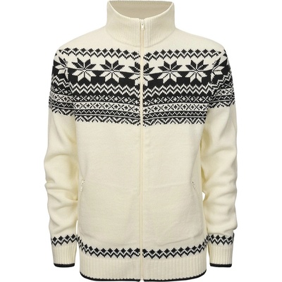 Brandit Marine Cardigan Norweger sveter biely
