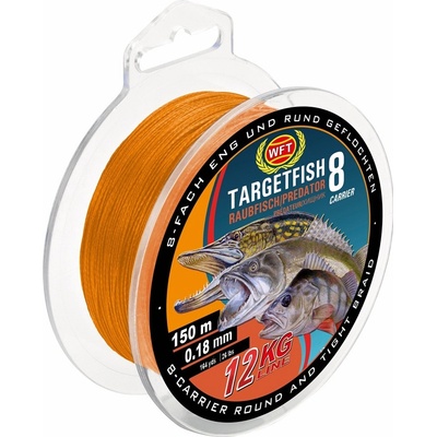WFT Splietaná Šnúra TF8 Raubfisch Predator Oranžová 150 m 0,22 mm 20 kg